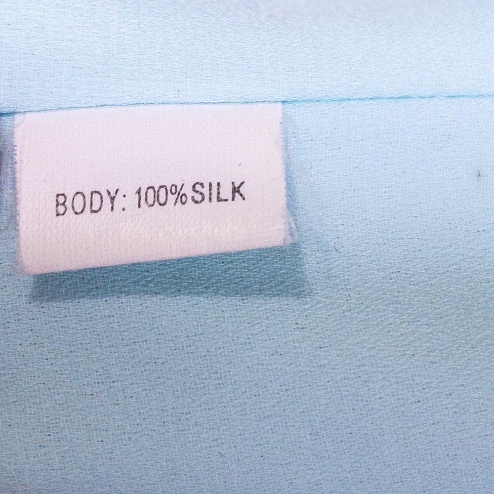 Y2K Vintage 8 Silk Dress Ombre Tie Dye Print Strapless Long Maxi Formal Blue PH5 - Picture 10 of 12